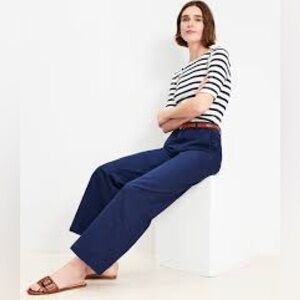 LOFT NWT Monroe wide leg, Navy Flare pants. Size 12